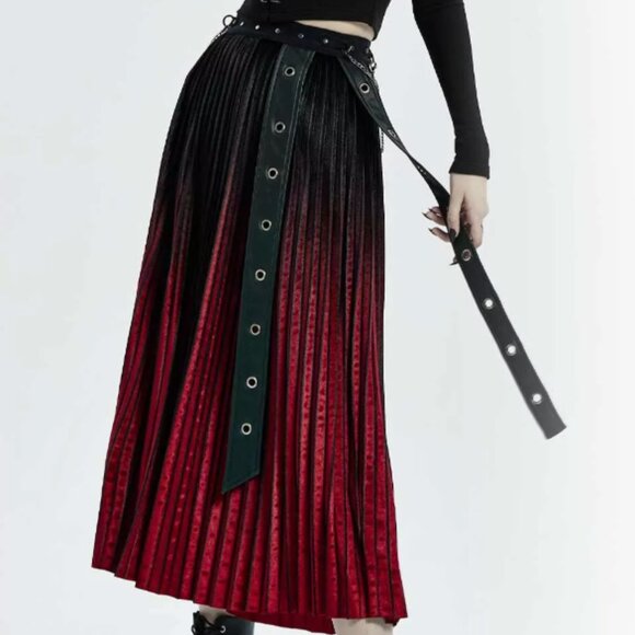 Punk Rave Red Dawn Skirt - Picture 3 of 6
